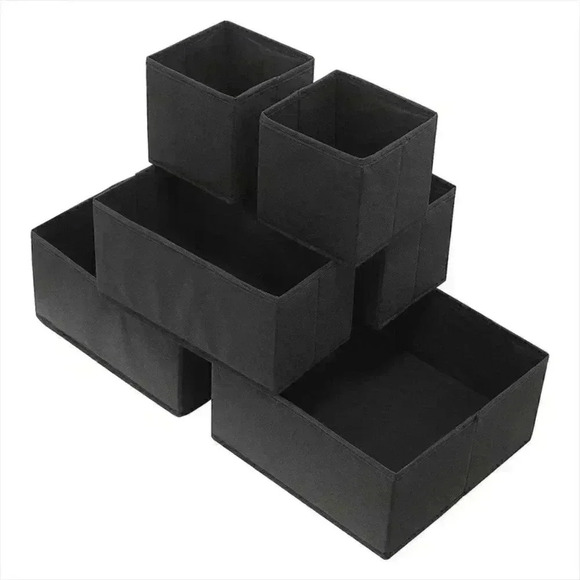 Black Canvas Square Storage Bin NEW - Picture 4 of 9